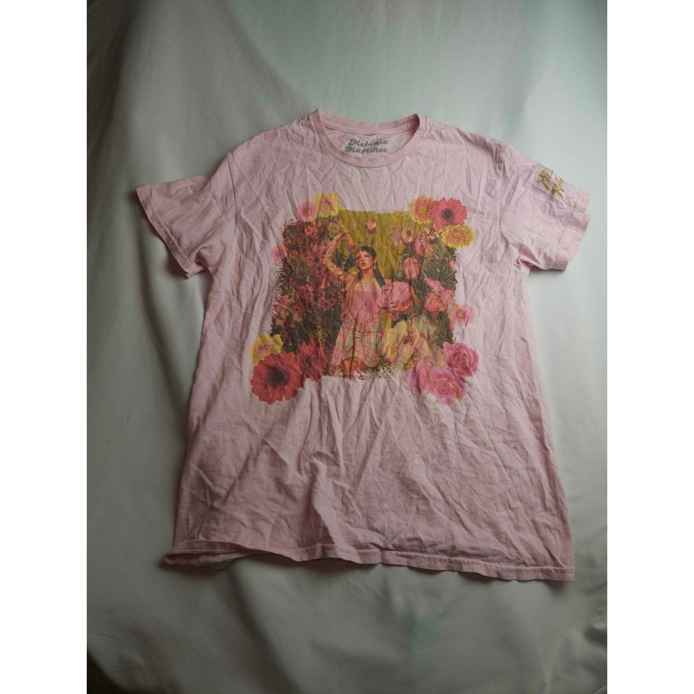 Melanie Martinez Portals Tour Graphic T-Shirt Pink Cotton Mens Large Flower
